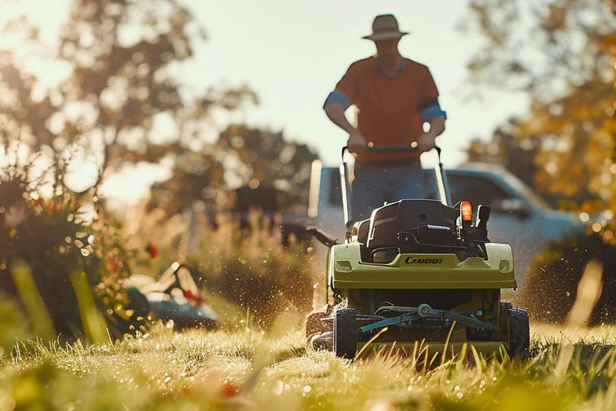lithium ion battery powered lawn mowers